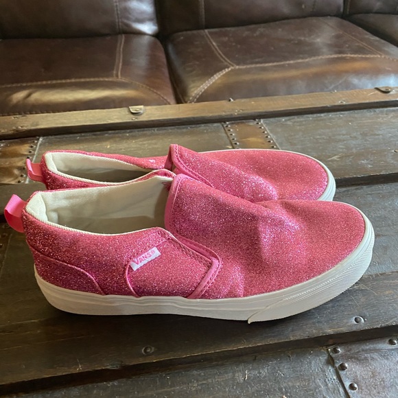 glitter vans pink